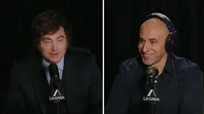 Javier Milei y Esteban Trebucq Javier Milei y Esteban Trebucq