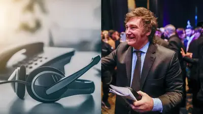 Call center y Javier Milei Call center y Javier Milei