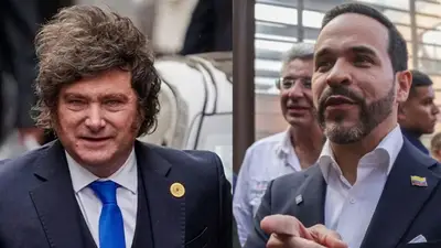 Visiblemente ofuscado, Milei llegó a Colombia tras la derrota en el Senado Visiblemente ofuscado, Milei llegó a Colombia tras la derrota en el Senado