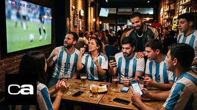 Hinchas argentinos miran un partido de fútbol en un bar mientras consultan estadísticas y pronósticos desde sus celulares Hinchas argentinos miran un partido de fútbol en un bar mientras consultan estadísticas y pronósticos desde sus celulares