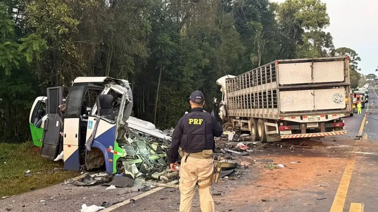 Tragedia en Brasil: murieron 23 personas tras chocar un camión con un micro que transportaba pacientes a un hospital
