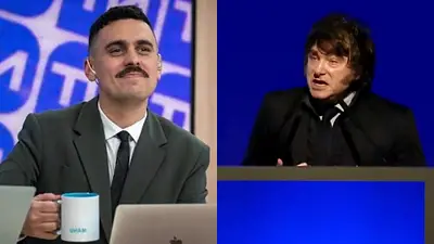 Manu Jove y Javier Milei. Manu Jove y Javier Milei.