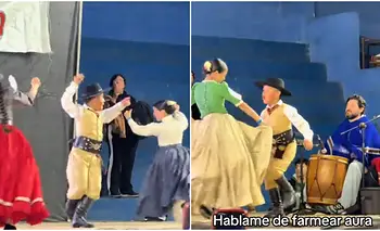 Furor con un pequeño bailarín de folklore: "Farmear aura" | Música