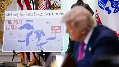 En su pelea con Canadá, Trump renombró el lago Ontario como “lago América” En su pelea con Canadá, Trump renombró el lago Ontario como “lago América”
