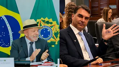 Lula Da Silva y Flávio Bolsonaro Lula Da Silva y Flávio Bolsonaro
