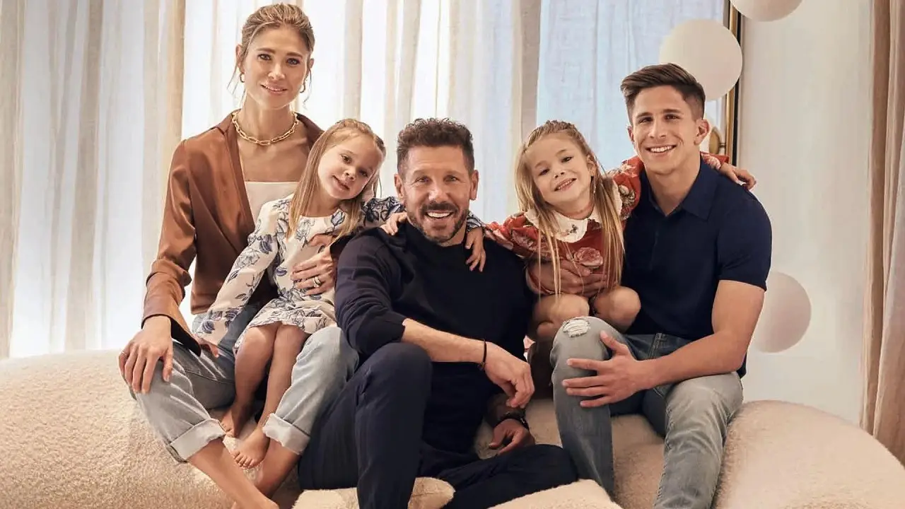 Diego Simeone y familia