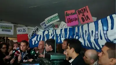 Garrahan: trabajadores se unieron en un abrazo simbólico contra el recorte PRO Garrahan: trabajadores se unieron en un abrazo simbólico contra el recorte PRO
