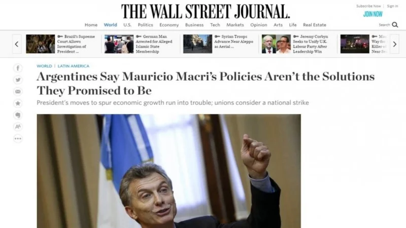 Durísimo editorial contra Macri de uno de los diarios más importantes de EE.UU.