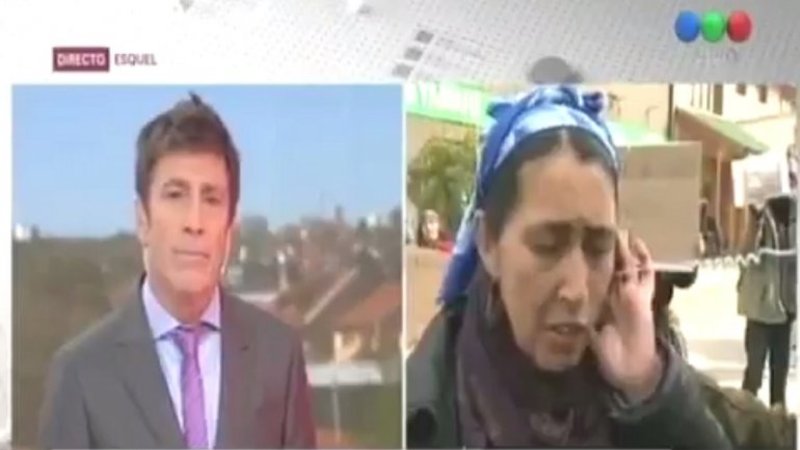 Otro momento incómodo para Repetto: una mapuche lo increpó por burlarse con un pasamontañas