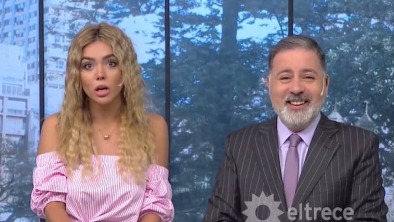 El gesto K de una secretaria de Doman que sorprendió a todo El Trece al aire