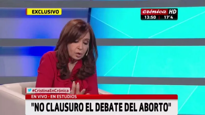 Cristina:"No soy antiabortista"