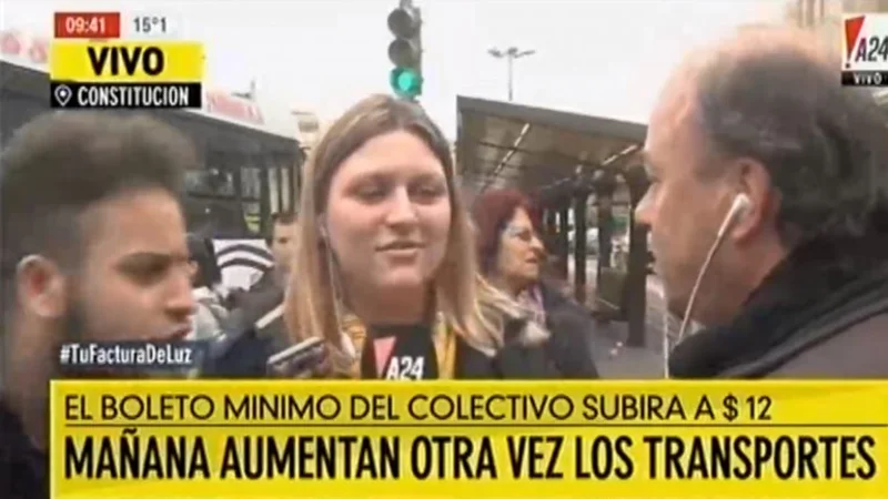 Tensión en un móvil de un canal en Constitución por insultos a Macri