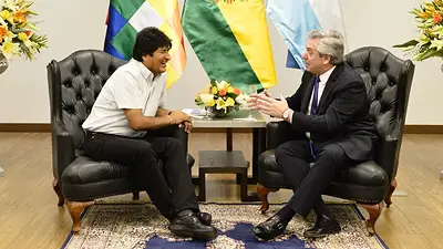 Elecciones 2019: Alberto Fernández viajó a Bolivia y apoyó a Evo Morales Elecciones 2019: Alberto Fernández viajó a Bolivia y apoyó a Evo Morales