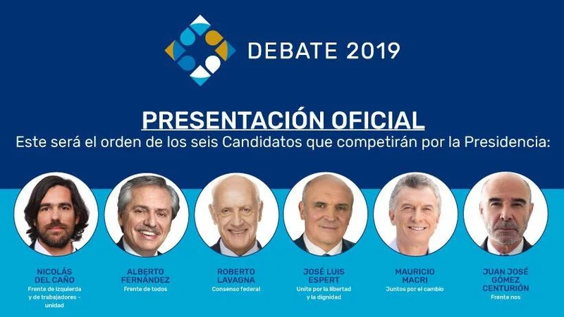 Debate 2019: definieron los ejes temáticos y la ubicación de los candidatos a presidente