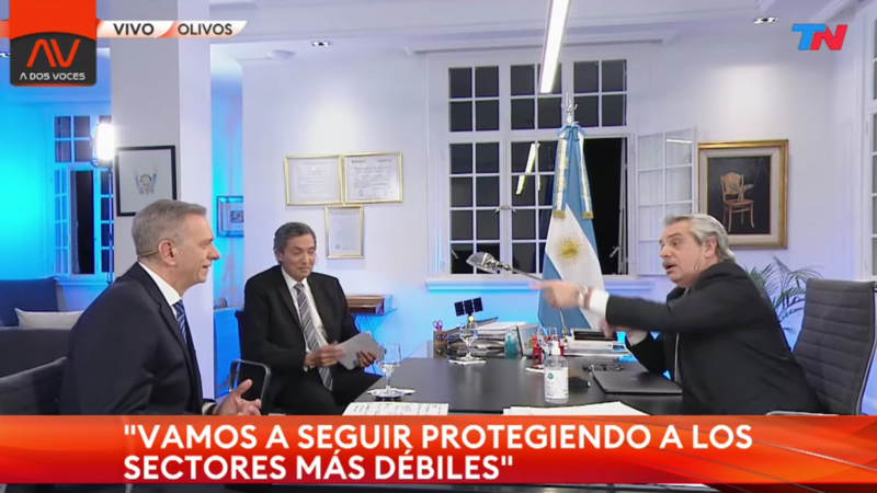 Bonelli quiso apurar a Alberto Fernández sobre el impuesto a las Ganancias y quedó mal parado: "¡Preguntelé a Marcelo, jaja!