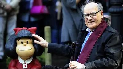 Quino y Mafalda. Quino y Mafalda.