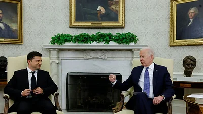 Biden promete el apoyo de EEUU en la primera reunión con el presidente de Ucrania Biden promete el apoyo de EEUU en la primera reunión con el presidente de Ucrania