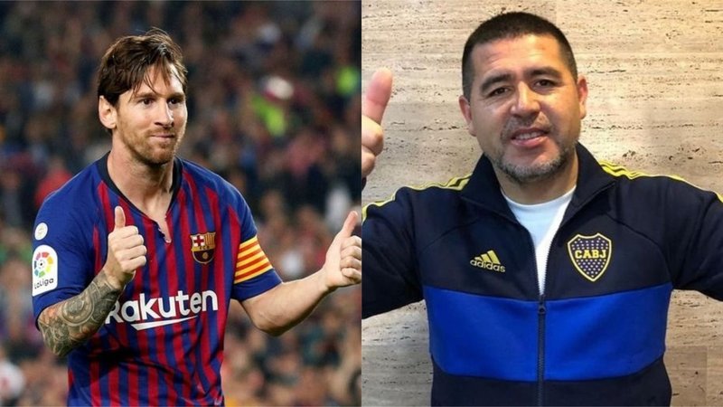Lionel Messi y Juan Román Riquelme