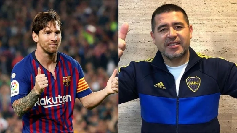 Lionel Messi y Juan Román Riquelme