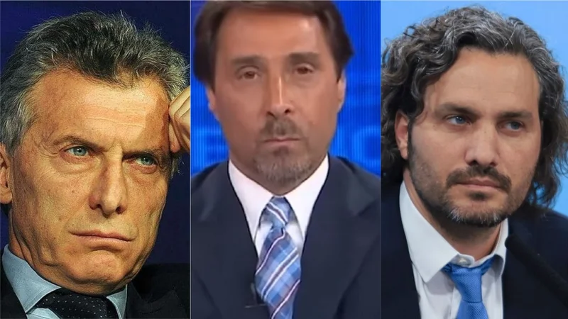 Mauricio Macri, Eduardo Feinmann y Santiago Cafiero