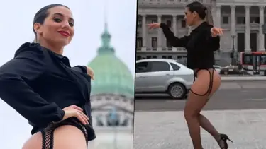 Cinthia Fernández cerró su campaña bailando frente al Congreso