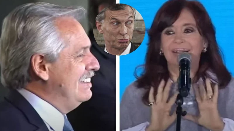 Cristina Kirchner. Alberto Fernández, Mauricio Macri