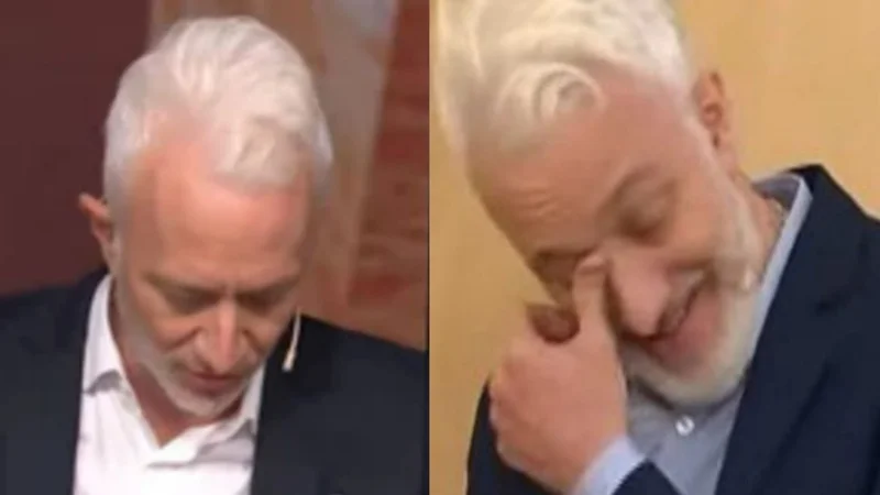 Andy Kusnetzoff llorando.