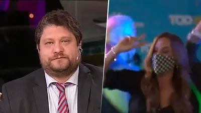 Nicolás Wiñazki contra el Frente de Todos al observar los festejos en el búnker Nicolás Wiñazki contra el Frente de Todos al observar los festejos en el búnker
