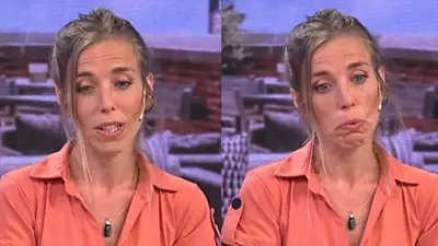 Chantal Abad llorando. Chantal Abad llorando.