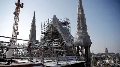 La restauración de Notre-Dame está lista para comenzar tras el fin de las obras de apuntalamiento La restauración de Notre-Dame está lista para comenzar tras el fin de las obras de apuntalamiento