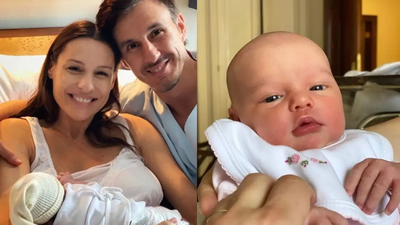 Pampita y Roberto García Moritán junto con su hija Ana
