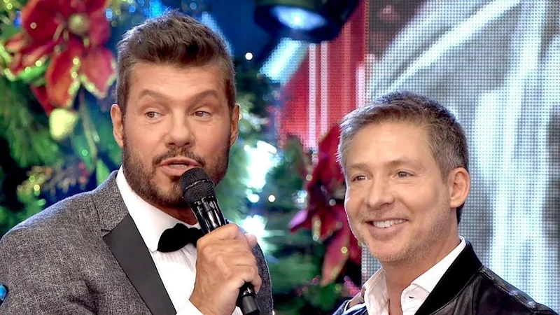 Marcelo Tinelli y Adrián Suar en El Trece