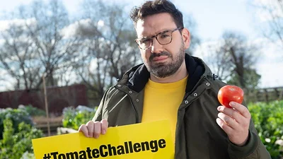 Damián Betular, tomates, Bake Off, Greenpeace Damián Betular, tomates, Bake Off, Greenpeace