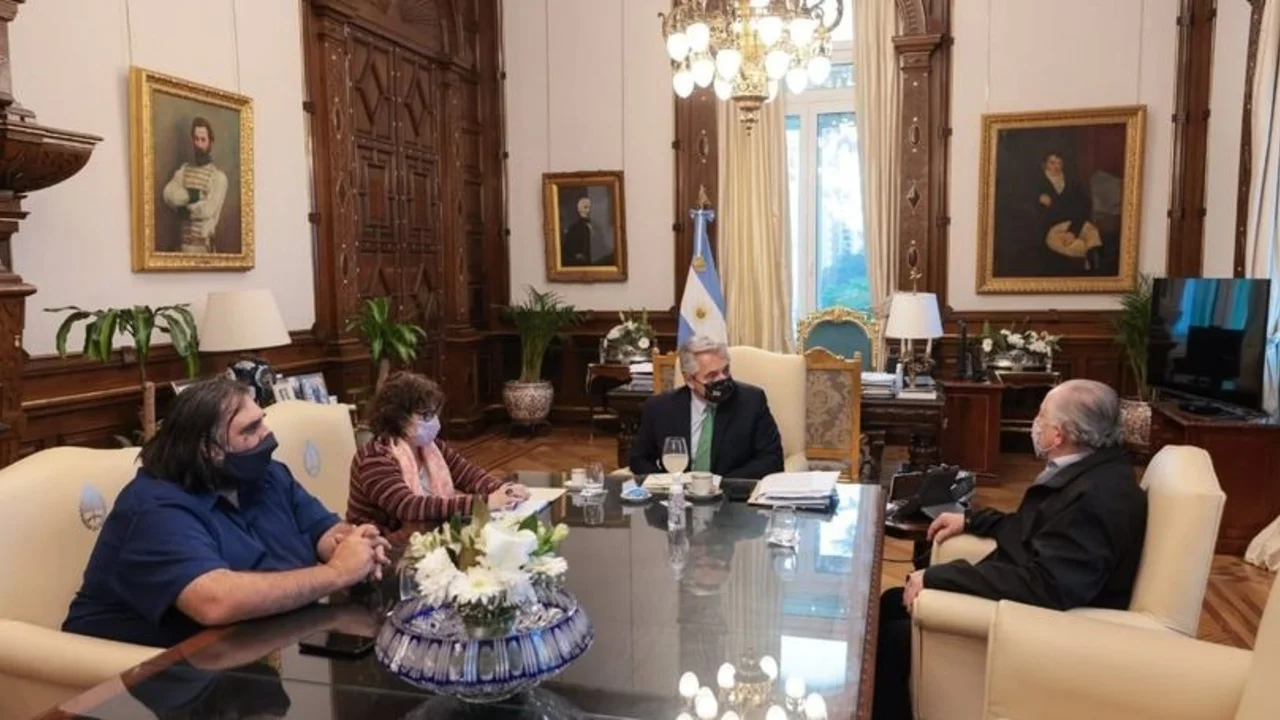 Alberto Fernández recibió a Alesso, Baradel y Yasky para tratar los ingresos de jubilados docentes
