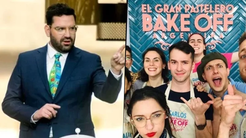 Damián Betular y los participantes de Bake Off