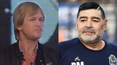 Jorge Taiana y Diego Maradona Jorge Taiana y Diego Maradona