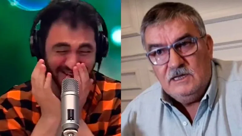 Lucas Fridman, conductor de Queridos Humanos por Vorterix, y Vicente Gatica, intendente de Bragado.