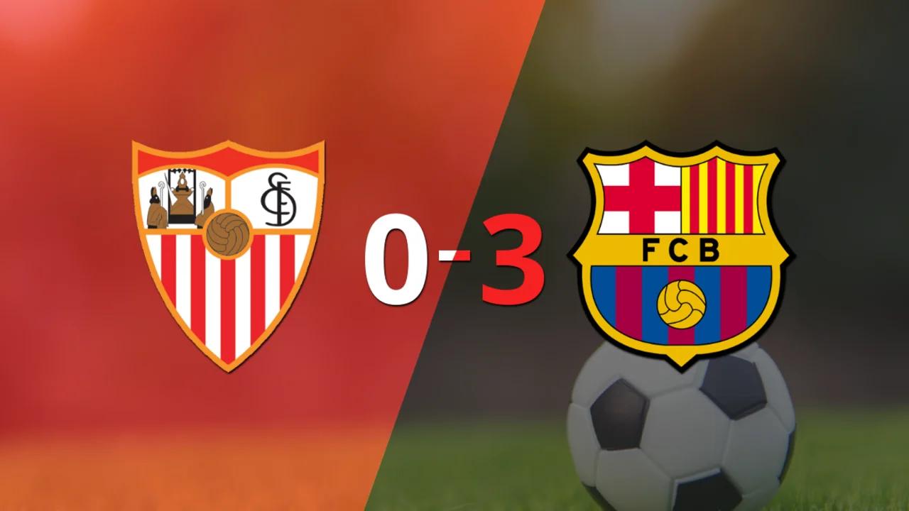 De visitante, Barcelona goleó a Sevilla contundentemente 3 a 0