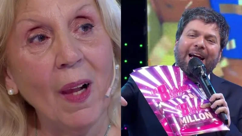 Marta, participante de Los 8 Escalones, y Guido Kaczka. 