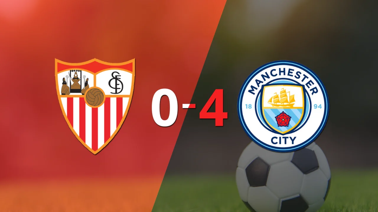 Erling Haaland impulsó la victoria de Manchester City frente a Sevilla con dos goles 