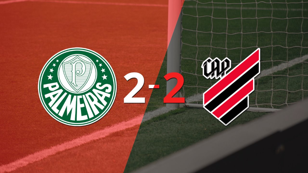Empate a 2 entre Palmeiras y Athletico Paranaense