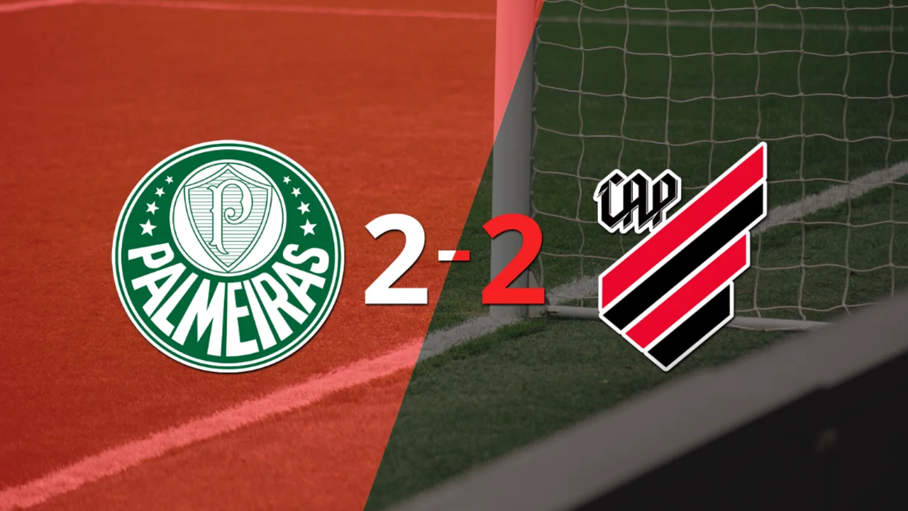 Empate a 2 entre Palmeiras y Athletico Paranaense