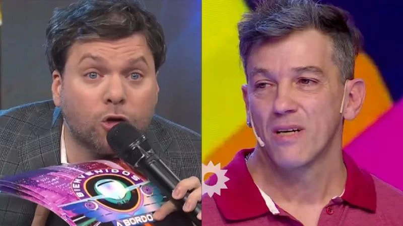 Guido Kaczka apura a un participante de Los 8 Escalones