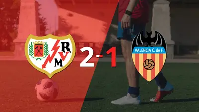 Rayo Vallecano le ganó a Valencia en su casa por 2-1 Rayo Vallecano le ganó a Valencia en su casa por 2-1