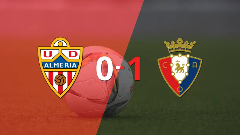 Por la mínima diferencia, Osasuna se quedó con la victoria ante Almería en el estadio Municipal de los Juegos Mediterráneos