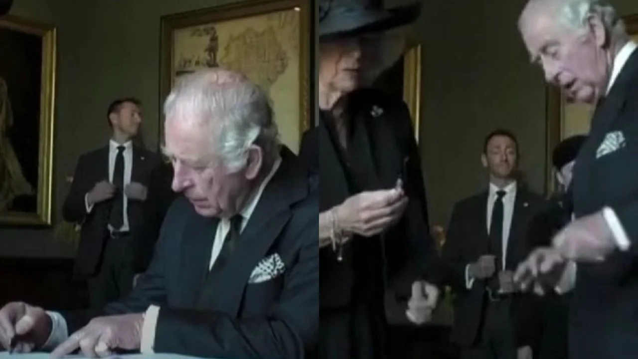 El Rey Carlos III enojado.