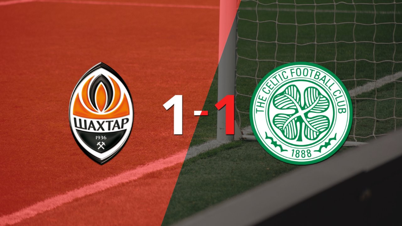 Shakhtar Donetsk logró sacar el empate de local frente a Celtic