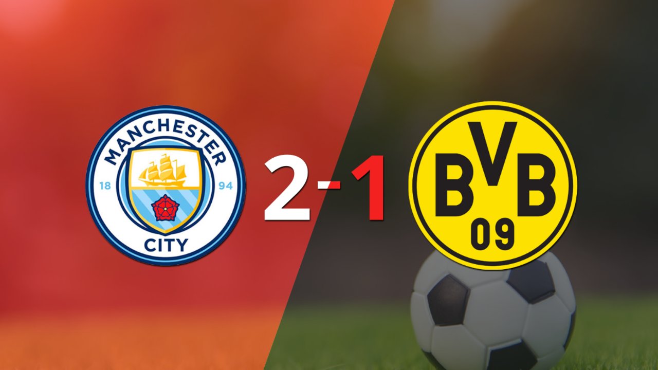 Con la mínima diferencia, Manchester City venció a Borussia Dortmund por 2 a 1