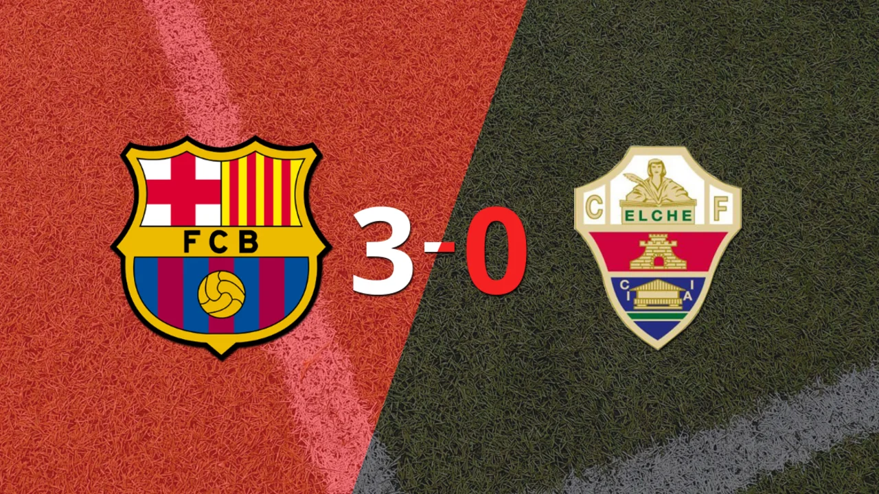 Barcelona le pasó por encima a Elche con doblete de Robert Lewandowski