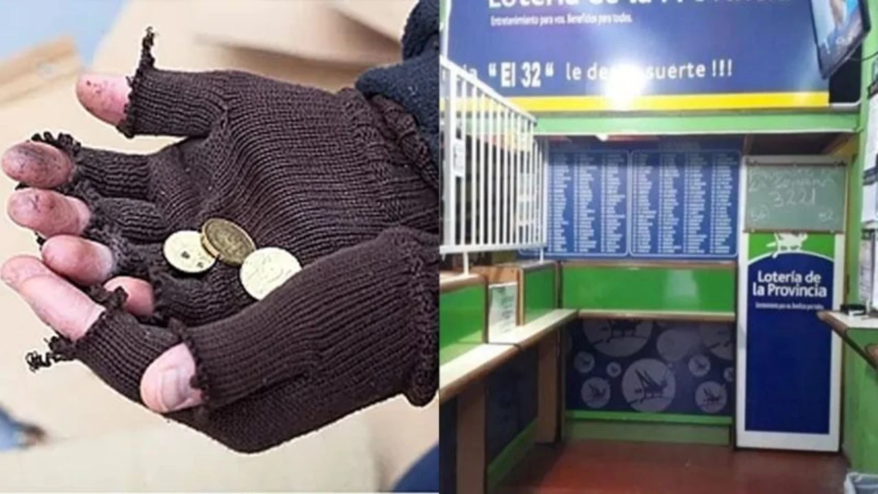 Una persona que vivía pidiendo comida en la calle ganó más de 1 millón de dólares en la Quiniela